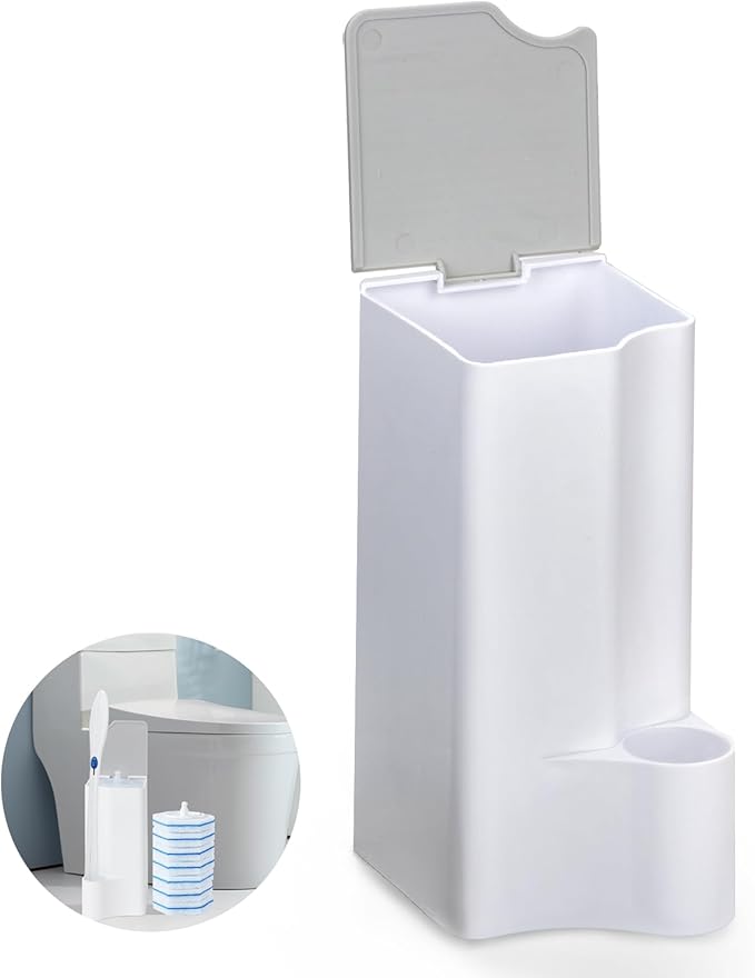 Holder for Clorox Toilet Wand, Compatible with Clorox Toilet Wand Holder only, White & Gray
