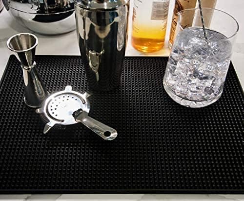 Highball & Chaser Bar Mat 18 x 12, Thick Durable and Stylish Bar Mat for Spills. Non Slip, Non-Toxic, Service Mat for Coffee, Bars, Restaurants Counter Top