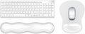 Gel Keyboard & Mouse Wrist Rest Set, Ergonomic Keyboard and Mouse Pad with Wrist Support Typing Pain Relief，Suitable for Office/Computer/Laptop/Gaming（White Set ）