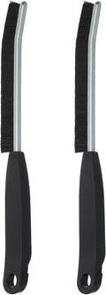 uxcell 2PCS Crevice Cleaning Brush, Hard Bristle Gap Brush for Tidying Narrow Space, Deep Cleaning Supplies for Kitchen Sink, Toilet, Bathroom, Bathtub, Home, Window, Black