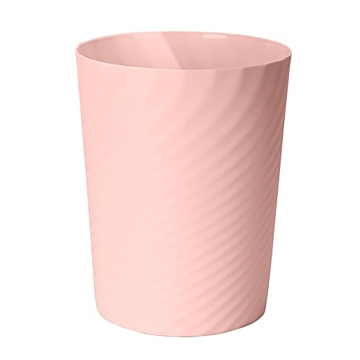 Small Trash Can - Plastic Waste basketbin for Office,Home,Bathroom,Kitchen - 1.8 Gallon - Pink