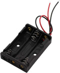 6 Pieces 3 Slots x 1.5V AAA Battery Case Holder Battery Spring Clip Storage Box with 6 inches Wire Leads