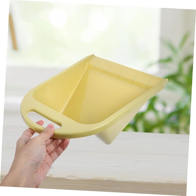 Toyvian Handheld Dustpan Set 2pcs Compact Citrus Yellow Desktop Trash Cleaning Dustpan with Handle for Home Office Kitchen Table Use