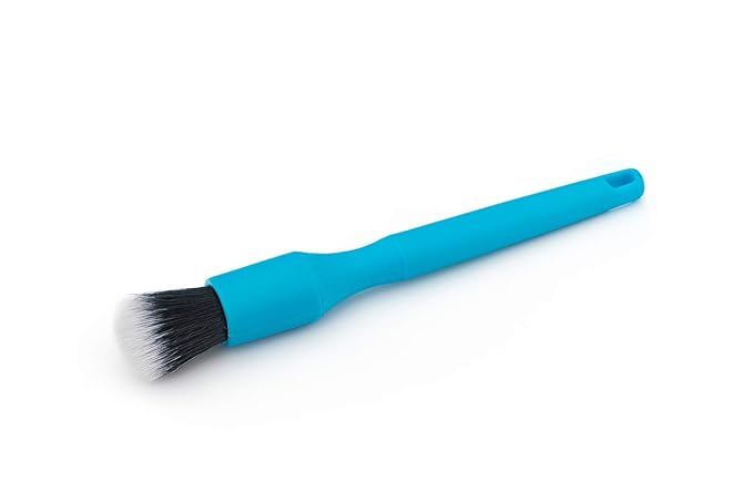 Detail Factory - Crevice Mini Detailing Brush Combo Kit - One Boar's Hair Brush + One Ultra-Soft Synthetic Brush, Heavy Cleaning Action for Small Spaces, Orange + Blue (2-Pack)
