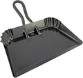 Edward Tools Extra Large Industrial Metal Dust Pan 17” - Heavy Duty Powder Coated Steel Does Not Chip or Bend - Great for Large Cleanups - Rubber Grip Loop Handle for Comfort/Hanging