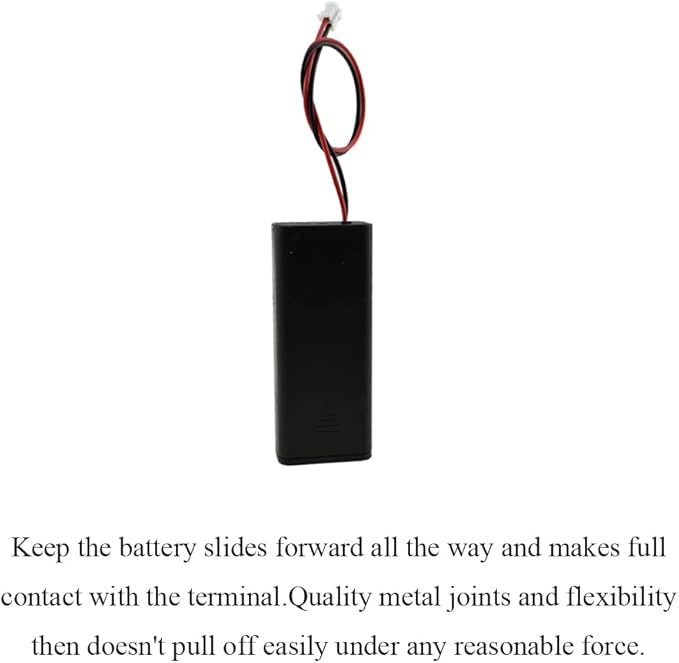 HAHIYO 2xAAA Battery Holder with JST Connector Portable Supply Quick Swap Securely Lids Convenient On/Off Switch Plastic Batteries Storage Box Case 4 Pieces for LED Christmas Light RC Plane Mordel