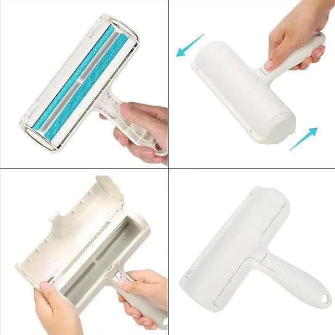 Pet Hair Remover Roller – Reusable Lint Roller for Dog & Cat Fur – Self-Cleaning Animal Hair Removal Tool for Furniture, Couch, Carpet, Bedding, Car & Clothing – No Sticky Tape Needed