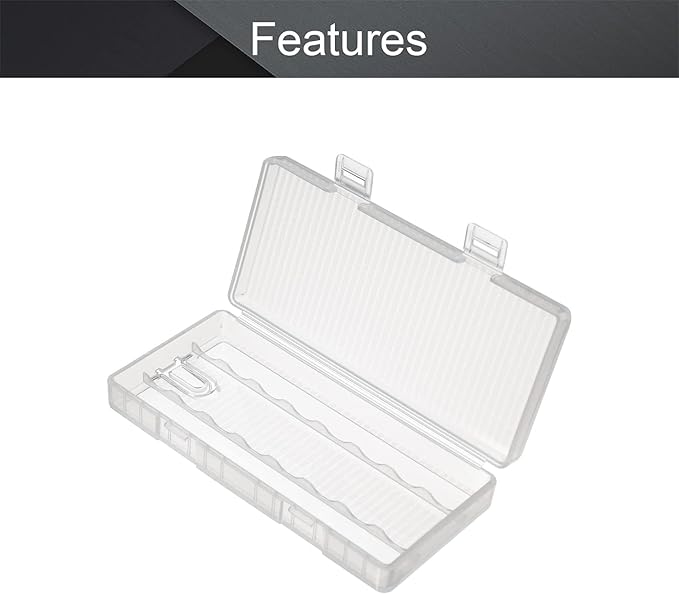 Fielect 8 x AA Battery Storage Case Holder Organizer Box Transparent