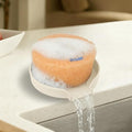 Holder for Scrub Daddy, Thinnest Build to Last Sponges Holders, Durable Smiley Face Sponge Rack, Large Soap Dish & Sink Caddy Organizer, Dishwasher Safe (White, 1)