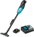 Makita XLC02R1B 18V LXT Lithium-Ion Compact Cordless Vacuum Kit (2.0Ah), Black/Greenish Blue