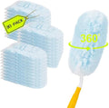 30 Count Duster Refills Kit for Swiffe Duster,360° Heavy Duty Duster Refills, Disposable Microfiber Duster for Cleaning Home (30 Count Refills+1Handle)