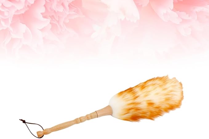 Electrostatic Dust Removal Brush Wool Duster Professional Static Cleaning Tool for Home and Office Dust Sweeping, Soft Lambswool Duster for Furniture and Electronics