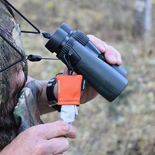 SPUDZ Ultra Microfiber Lens Cleaner – Closable Pouch, Clip-On, Washable – for Optics, Scopes, Glasses | Vanish Tan, 6 x 6 Inch (2-Pack)