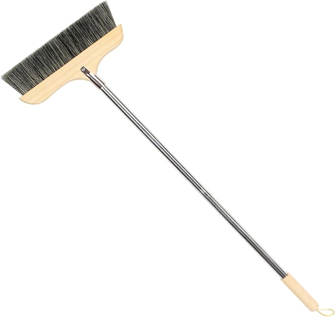 Soft Bristle Broom with Long Handle Frame Floor Brush for Home Cleaning Beveled Edge Sweeping Brush for Corners and Under Furniture Static Kitchen Broom with Hanging Rope Design