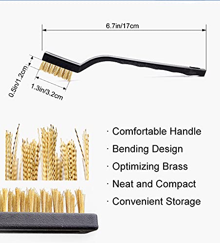 Brass Wire Brush Rust Remover, Small Wire Brush for Cleaning, Paint Stripper for Metal, Wood, Rustoleum Fabric Spray Paint (Brass, 12.00)