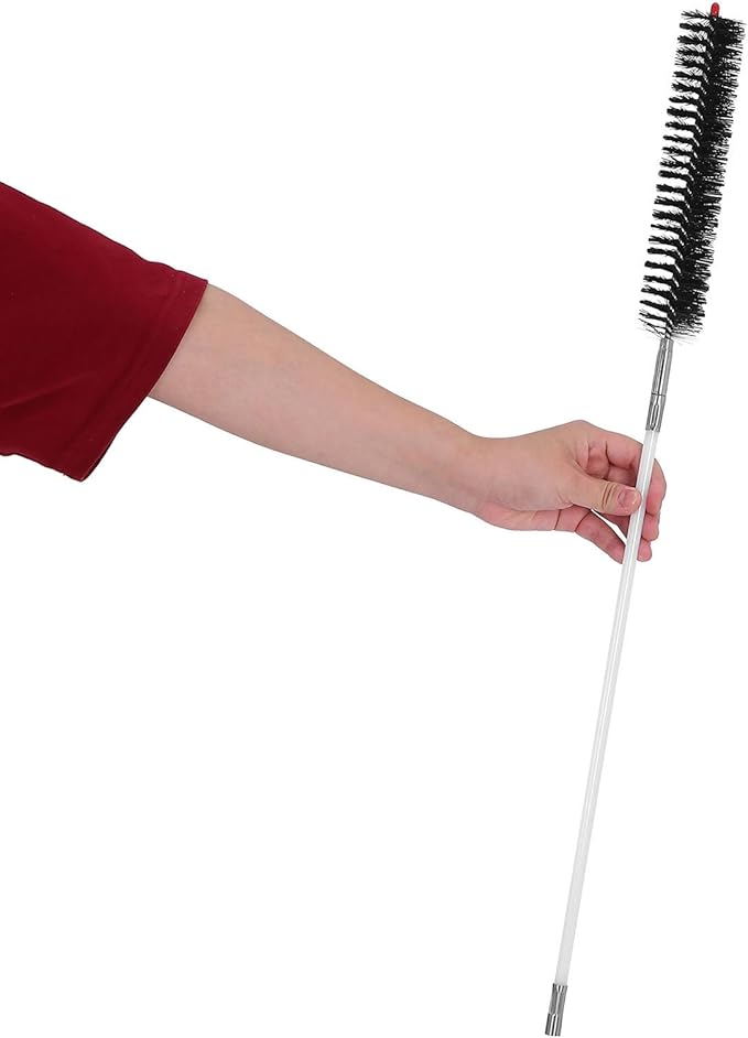 Chimney Cleaning Brush Set with Flexible Extendable Rods 4-Inch Wire Brush for Fireplace Stove Pipe Dryer Vent and Duct Cleaning 15Ft Reach Chimney Maintenance Kit