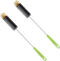Long Bottle Cleaning Brush，Household Kitchen Cleaning Brush Set for Washing Narrow Neck Beer Bottles, Wine Decanters, Vases, Pipes，and Sports Water Bottles，2 Pack