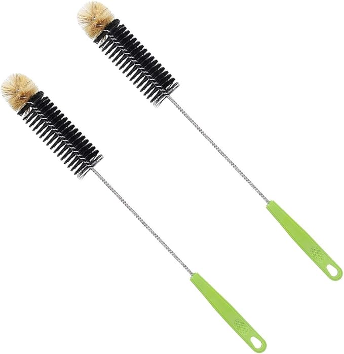 Long Bottle Cleaning Brush，Household Kitchen Cleaning Brush Set for Washing Narrow Neck Beer Bottles, Wine Decanters, Vases, Pipes，and Sports Water Bottles，2 Pack