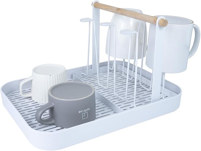 Countertop Drying Rack for Insulated Water Bottles, Glasses, Sports Bottles, Baby Bottles, and More - Drainage Tray for Easy Cleaning and Drying - Practical and Stylish