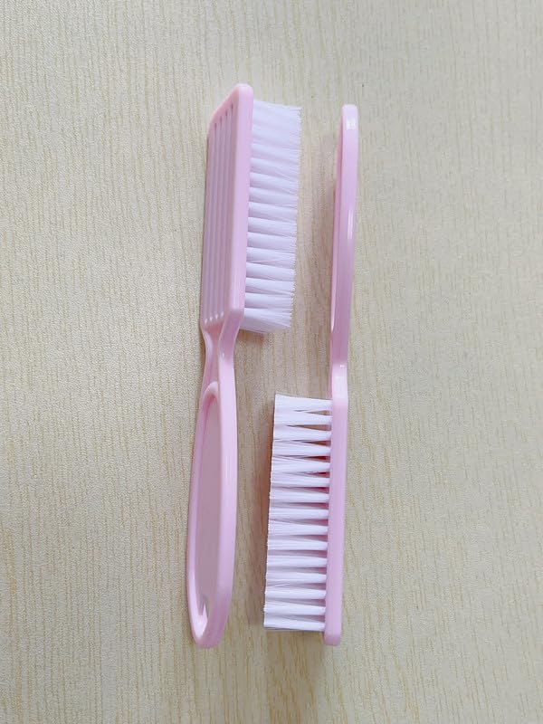 6Pcs Nail Brush for Cleaning Fingernails, Handle Grip Cleaning Brush for Nail and Toenail, Nail Dust Brush Manicure Pedicure Tools Scrubbing Brush Women Men Home Salon(Pink)