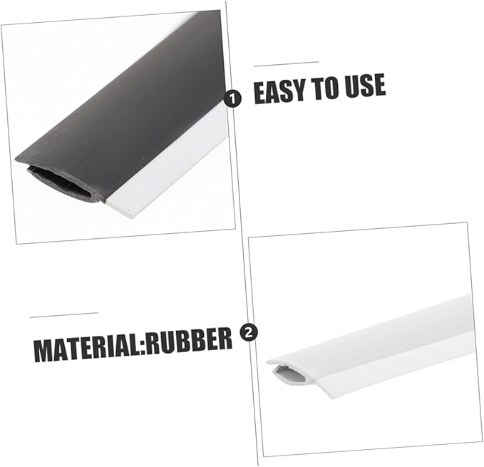 4pcs Rubber Dustpan Edge Strips Replacement Lip Inserts for Solid Garbage Shovel Weatherproof Seal for Efficient Cleaning for Home and Office Use