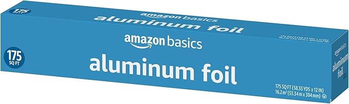 Amazon Basics Aluminum Foil,175 Sq Ft,(Pack of 12)