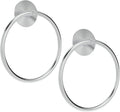 SetSail Adhesive Towel Holder for Bathroom Wall Brushed Nickel Hand Towel Ring Stainless Steel Towel Hanger for Bathroom 2 Packs