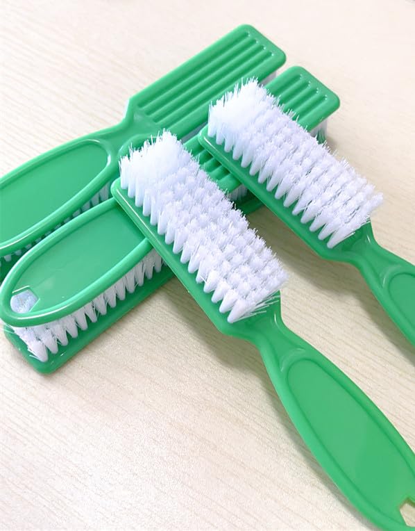 6Pcs Nail Brush for Cleaning Fingernails, Handle Grip Cleaning Brush for Nail and Toenail, Nail Dust Brush Manicure Pedicure Tools Scrubbing Brush Women Men Home Salon(Green)