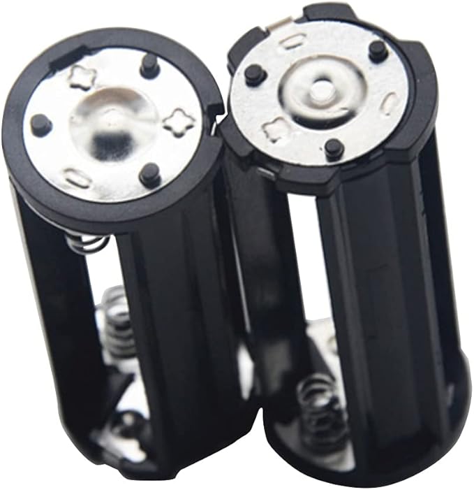 Battery Holder 2PCS Black Cylindrical 3x1.5V Battery Storage Adapter for Case Box Battery Storage Box Aa
