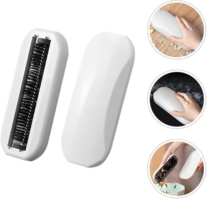Cabilock 2-Pack Mini Hand Sweeper with Rolling Brush Portable Crumb Collector for Table Sofa Bed and Floor Cleaning Multifunctional Abs Material 7.87 Inch Size