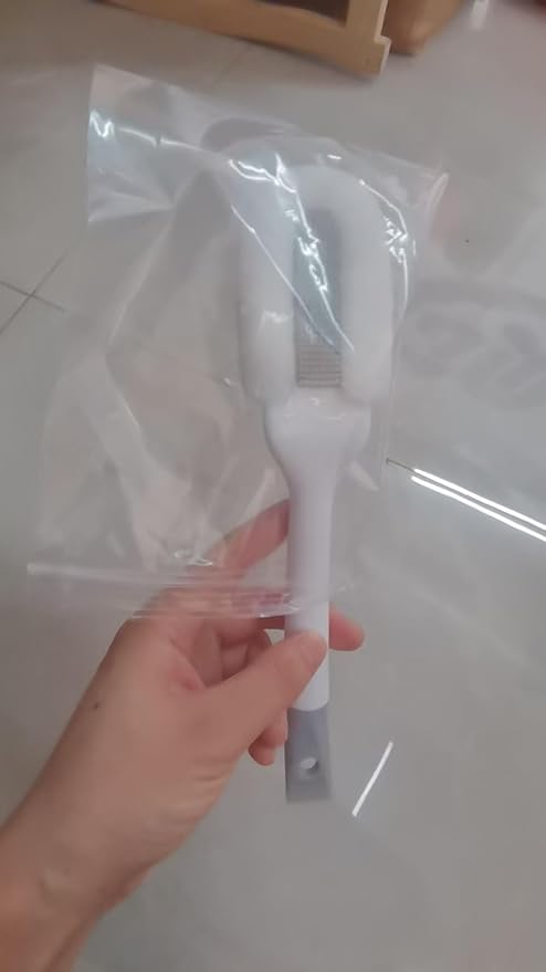 for Sneakers & Boots - Ergonomic Scrubber with Hanging Hook, Gentle Cleaner for Leather, White Soles and Mesh Shoes