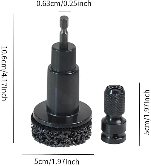 Inner Rim Cleaner & Wheel Hub Rust Removal Tool,Drill Attachment for Brake Parts, Automotive Wheels, and Electrical Connectors,All-in-One Hub Cleaning Kit