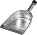 Gatuida Stainless Steel Dust Pan with Handle 14.5 Inch Metal Dustpan Heavy Duty Handheld Scooper for Indoor Outdoor Cleaning Fireplace and Commercial Use