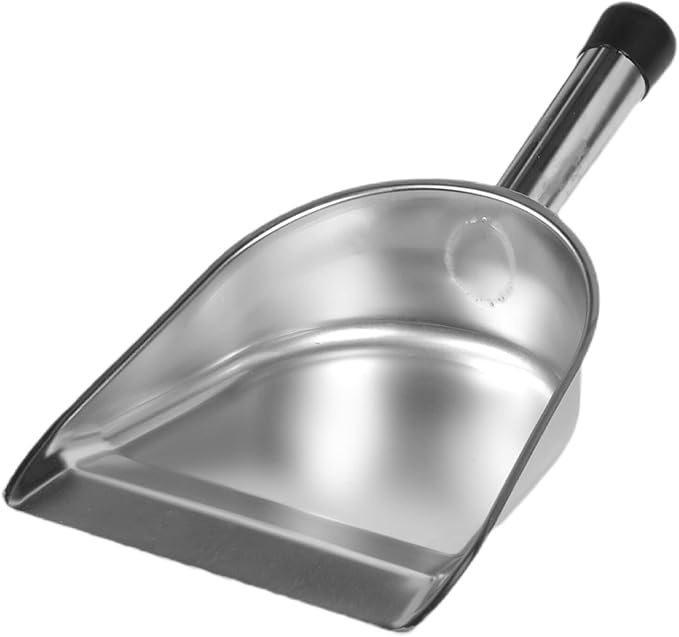 Gatuida Stainless Steel Dust Pan with Handle 14.5 Inch Metal Dustpan Heavy Duty Handheld Scooper for Indoor Outdoor Cleaning Fireplace and Commercial Use
