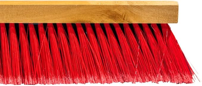24" Soft Sweep Indoor Push Broom with 60" Handle. Ideal for Epoxy & Polished Floors. Durable American Made Steel Brackets-Stainless Steel Hardware. No Plastic. 100% USA Made