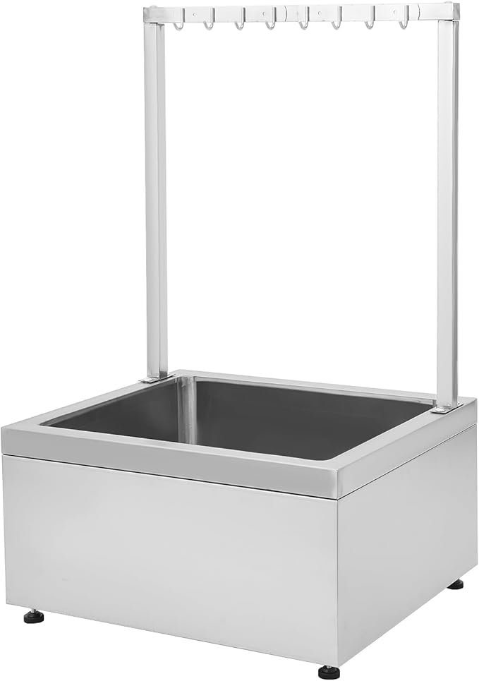 Stainless Steel Mop Sink, 661.39Lbs Capacity Mop Floor Sink Commercial Mop Sink with Cleaning Tool Rack for Homes and Restaurants 21.65 x 18.9 x 10.63 Inch