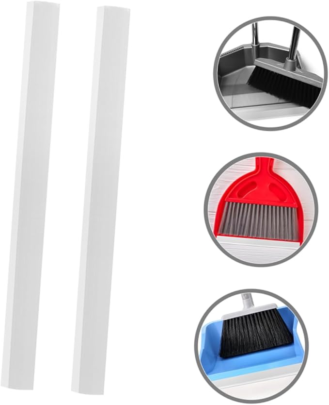 ERINGOGO 2pcs Rubber Dustpan Lip Replacement Strips Soft Edge Accessories for Efficient Dust Collection Seal for Garbage Shovel Compatible Standard Dustpans