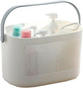 Cleaning Supple Caddy,Plastic Shower Caddy Tote,Portable Caddy Small, Dorm Bathroom Shower Tote, Mesh Shower Caddy for College, Dorm, Bathroom, Garden, Cleaning Supplies, Gray