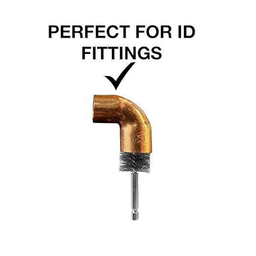 WICKED Professional ID Copper Tube Pipe Cleaner Replacement Brushes (1/2” (2-Pack))