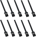 10PCS Plastic Cleaning Brush 8cm/3.15in Keyboard Brush Chain Small Brush For Powder Residue Object Coffee Machine Cleaning PCB Board Spice Grinder Food Processor Cleaning Brush Black