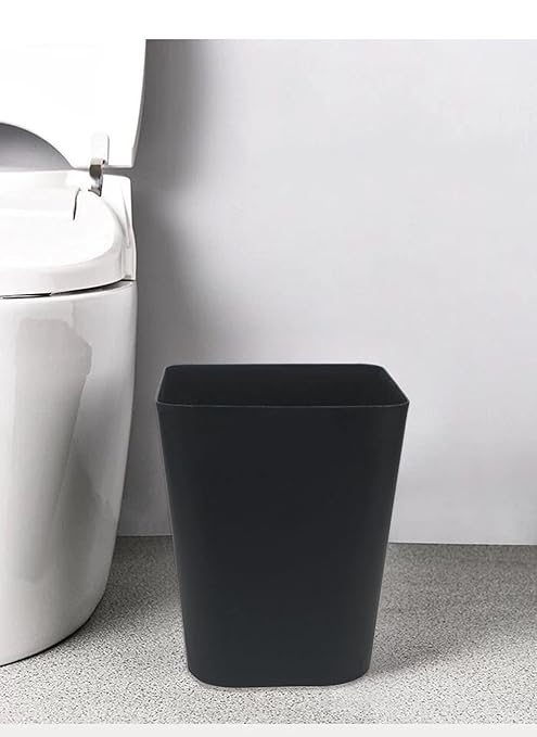 1.6 Gallon Small Trash Can Bathroom Wastebasket Garbage Can for Kitchen Office Bathroom,Pack of 2(1.6 Gallon(2 Pack), Black)