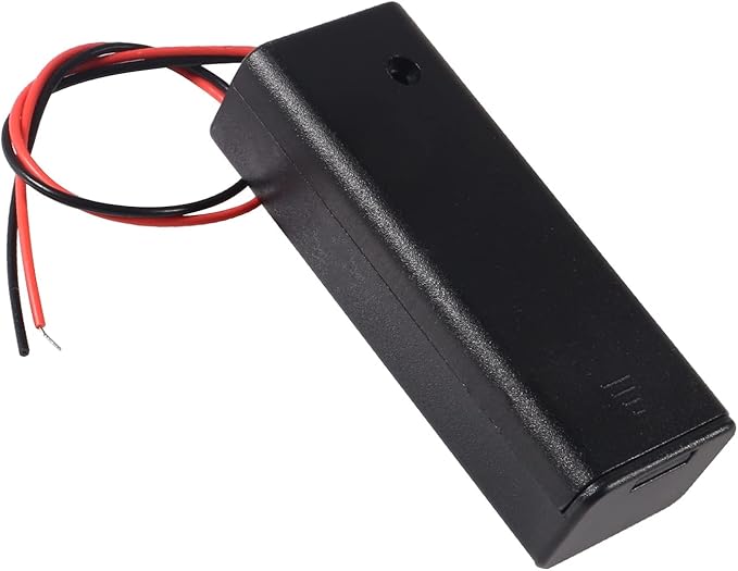 8Pcs 1 Slots 1.5V AA Battery Case Holder 1 x 1.5V AA Battery Spring Clip Storage Box with Wire and ON/Off Switch