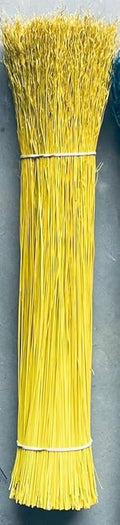 Dyed Broomcorn 20" Hurl for Broom Making and Crafting (Yellow)