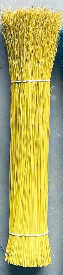 Dyed Broomcorn 20" Hurl for Broom Making and Crafting (Yellow)