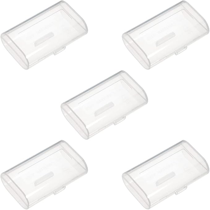 Fielect 2 x AA Battery Storage Case Holder Organizer Box Transparent 5Pcs
