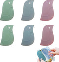 6 PACK Multifunctional Penguin Shape Silicone Scraper Soft Kitchen Cleaner Cleaning Tools Accessories for Pans Bowls (3 Colors)