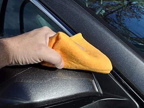 The Original Reusable Shammy Cloth 20" x 14" - Super Absorbent Chamois Towel - Great for Cars, Boats, Trucks, and RVs - Natural Viscose Sponge Cloth - Eco Friendly (12 Pack)