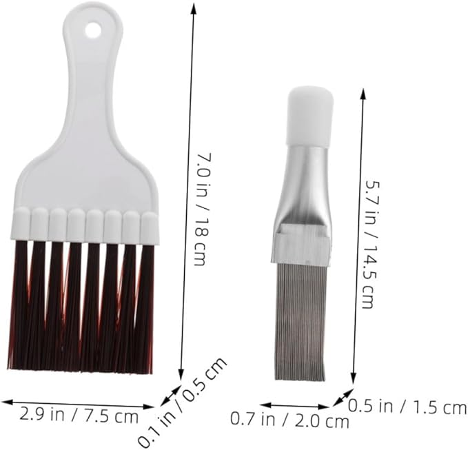 Cabilock 5sets Air Conditioner Fin Cleaning Tool Brush Comb Kit for Radiator and Evaporator Coil Maintenance Lightweight Efficient Dust Removal