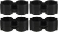 VOSAREA 4PCS Double Pipe Clamp Plastic Top Pole Clips Holder for Dustpan and Broom Connection Inner Tube Fastener for Boat and Home Use Pole Clamps Accessories