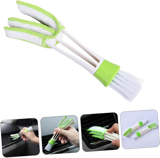 Didiseaon 3pcs Car Air Vent Cleaning Brush Double-Ended Interior Crevice Brush Automotive Air Conditioner Detail Tool for Dashboard and Vent Dust Removal